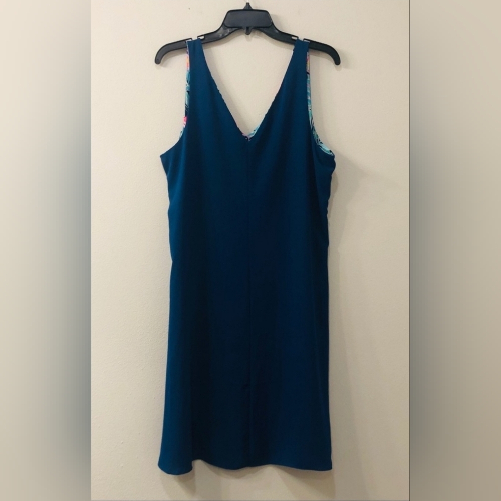 Lilly Pulitzer Floral Mini Dress - Reversible Pink and Green 19 Ptp Appx S/M - Picture 3 of 8